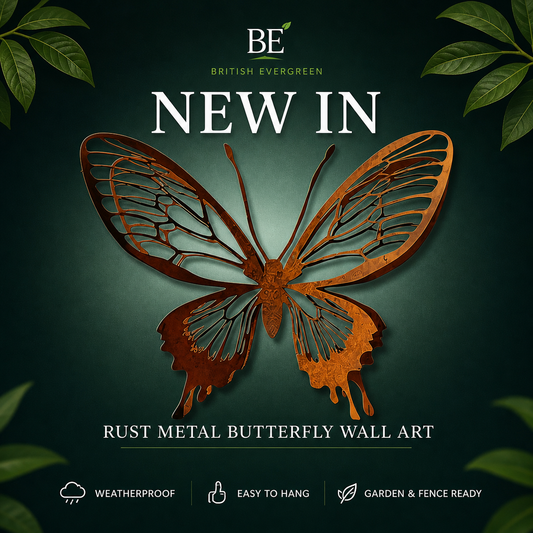 Rust Metal Butterfly Wall Art – Outdoor Garden Decoration for Fences, Sheds & Feature Walls (Weatherproof Iron Design)