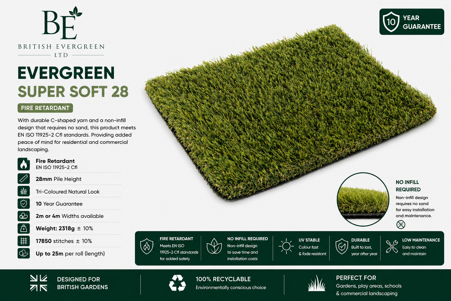 Evergreen Super Soft 28 - £19.99m²